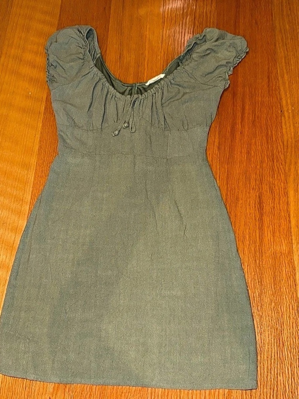 L.A. Hearts Olive Puff Sleeve Mini Dress Size Small Like New